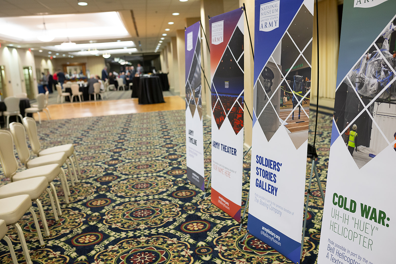 Army Historical Foundation exhibit banners - National Museum