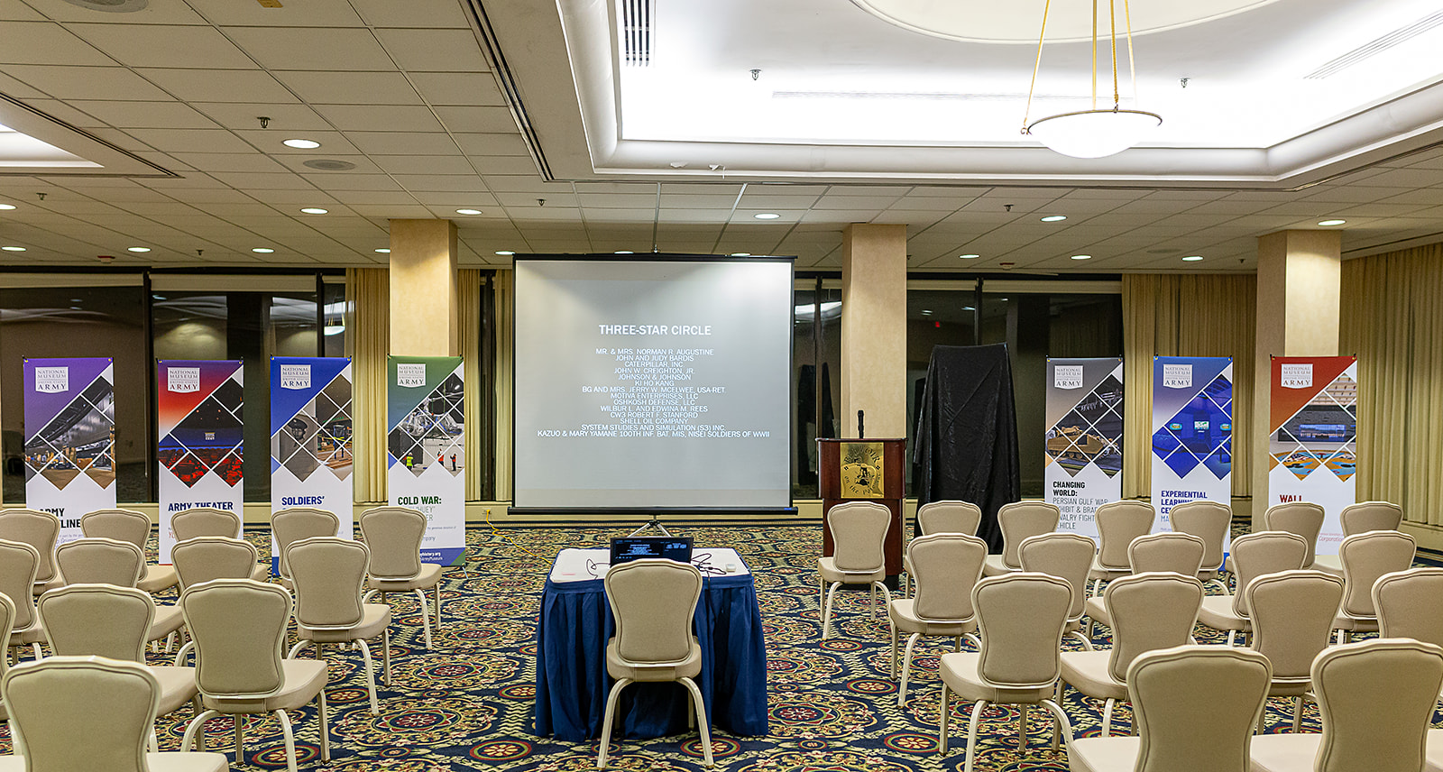 Army Historical Foundation presentation room panorama - National Museum