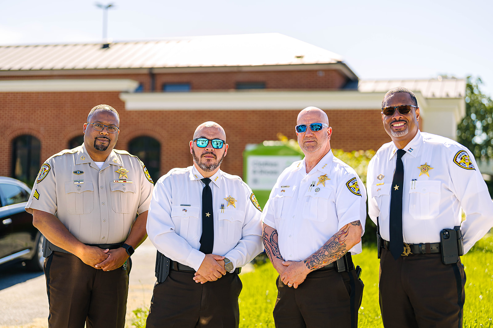 County sheriff deputies group portrait - outdoor photography