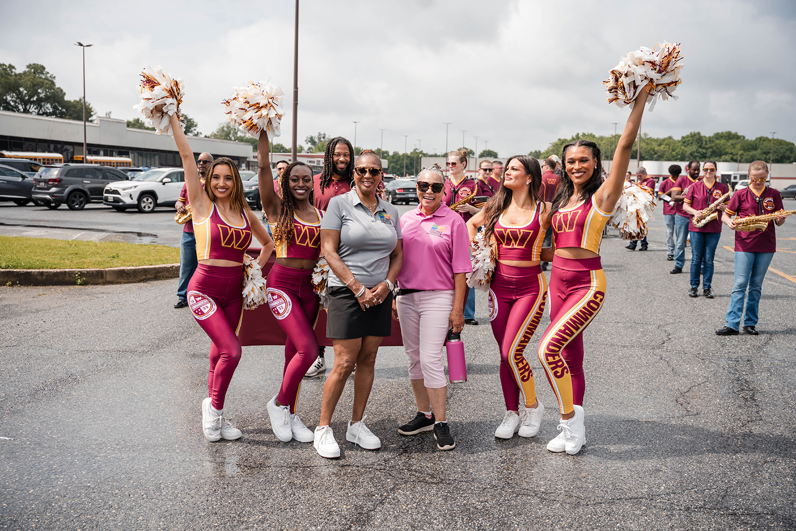 District Heights Day - Commanders cheerleaders community event