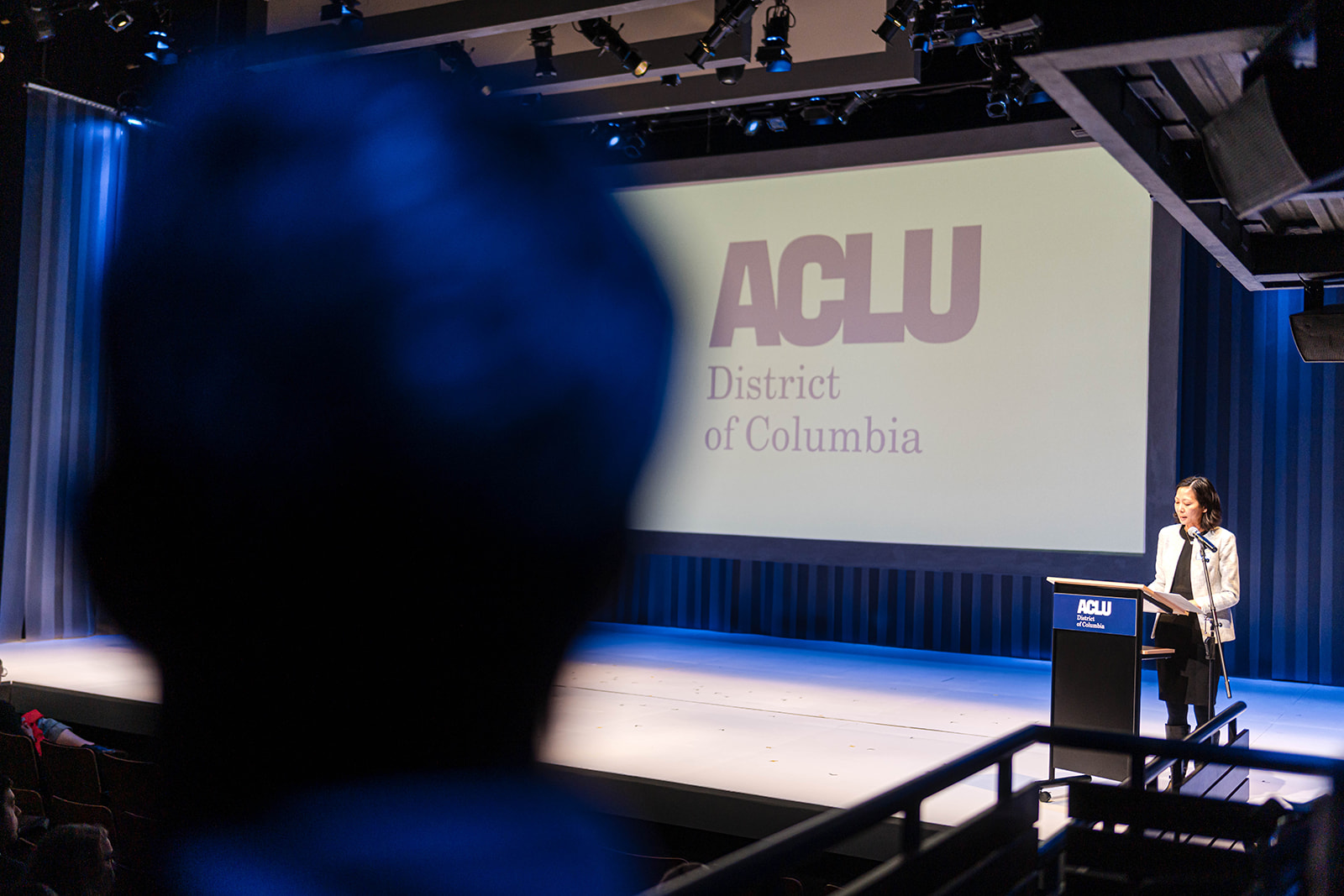 ACLU DC keynote speaker - Bill of Rights stage photography