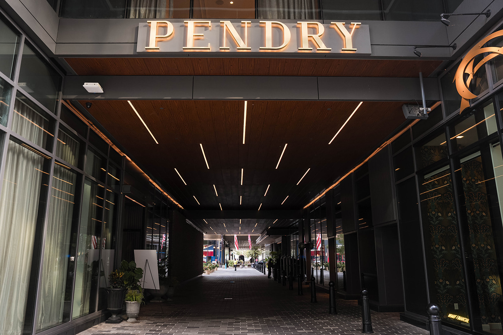 Pendry hotel entrance - Bowie State AD retreat venue photography
