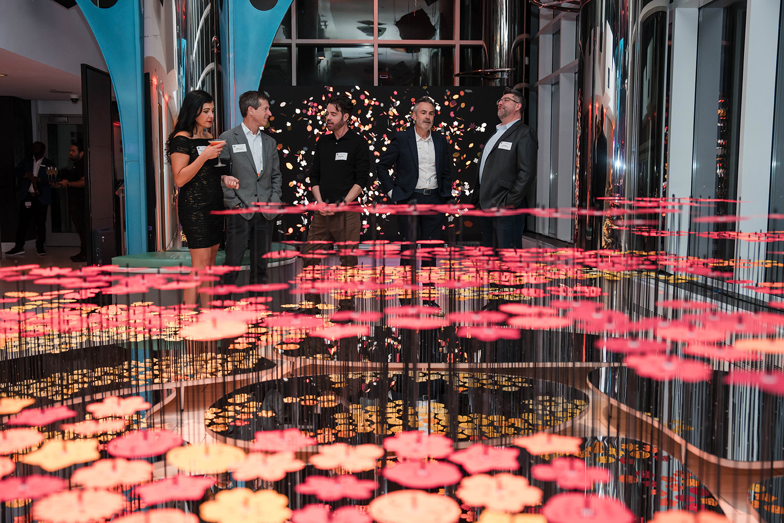IA Interior Architects gala - confetti art installation networking